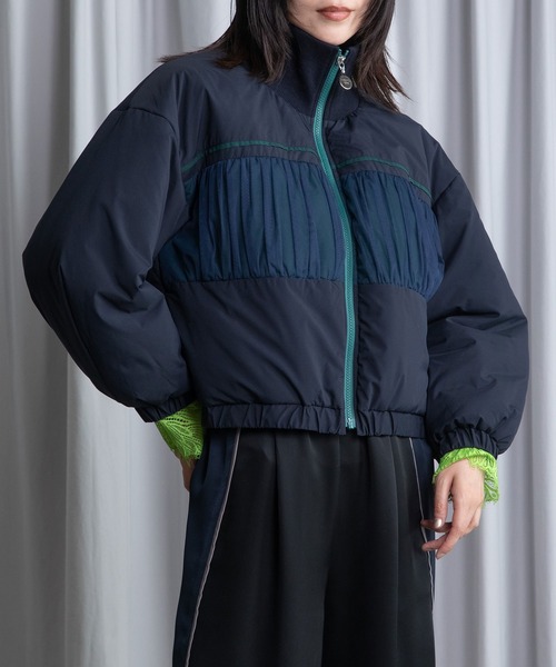 MARECHAL TERRE（マルシャルテル）の「ショートブルゾン（ブルゾン・レディース・ネイビー/カーキ/ライトベージュ/ブラック・MEDIUM）」の8枚目の写真