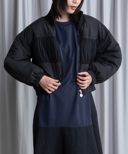 MARECHAL TERRE（マルシャルテル）の「ショートブルゾン（ブルゾン・レディース・ネイビー/カーキ/ライトベージュ/ブラック・MEDIUM）」の12枚目の写真