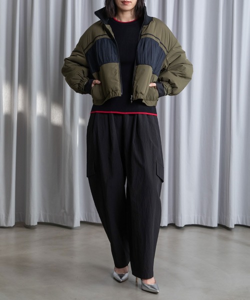 MARECHAL TERRE（マルシャルテル）の「ショートブルゾン（ブルゾン・レディース・ネイビー/カーキ/ライトベージュ/ブラック・MEDIUM）」の21枚目の写真