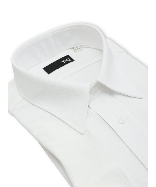 TAKA-Q（タカキュー）の「【ノンアイロン ストレッチ 吸水速乾】タカキュー レギュラーカラー ビジネスドレス長袖ニットシャツ（ビジネスシャツ・メンズ・ホワイト・首回り39cm-裄丈80cm/首回り39cm-裄丈84cm/首回り41cm-裄丈82cm/首回り41cm-裄丈86cm/首回り43cm-裄丈82cm/首回り43cm-裄丈86cm/首回り45cm-裄丈86cm）」の7枚目の写真