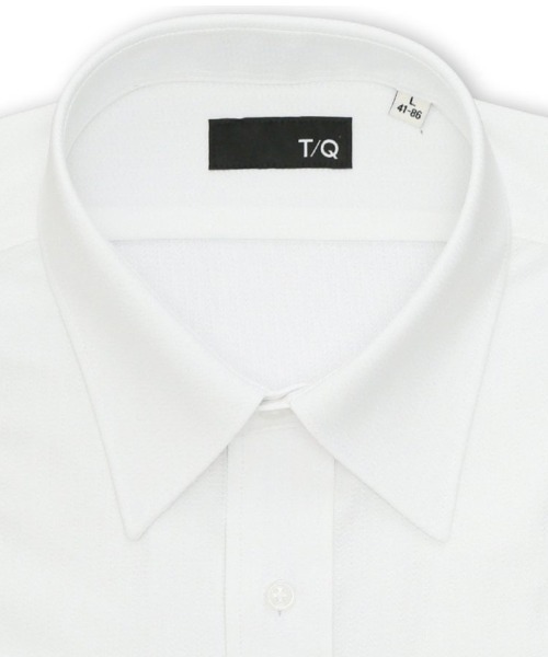 TAKA-Q（タカキュー）の「【ノンアイロン ストレッチ 吸水速乾】タカキュー レギュラーカラー ビジネスドレス長袖ニットシャツ（ビジネスシャツ・メンズ・ホワイト・首回り39cm-裄丈80cm/首回り39cm-裄丈84cm/首回り41cm-裄丈82cm/首回り41cm-裄丈86cm/首回り43cm-裄丈82cm/首回り43cm-裄丈86cm/首回り45cm-裄丈86cm）」の8枚目の写真