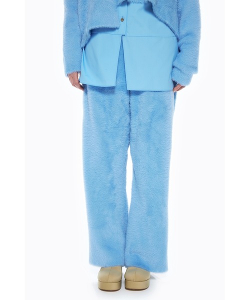 ENFOLD（エンフォルド）の「シャギーニットパンツ（その他パンツ・レディース・ライトブルー/ミント・38/36）」の3枚目の写真