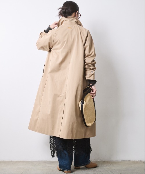 CHIC STYLE（シックスタイル）の「バルマカーンコート＜大きいサイズ有＞シックスタイル（ステンカラーコート・レディース・ネイビー/ベージュ・5L/4L/3L/LL/L/M）」の5枚目の写真