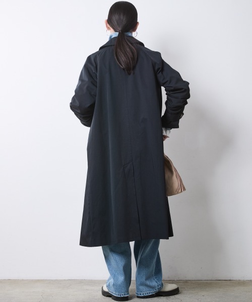 CHIC STYLE（シックスタイル）の「バルマカーンコート＜大きいサイズ有＞シックスタイル（ステンカラーコート・レディース・ネイビー/ベージュ・5L/4L/3L/LL/L/M）」の11枚目の写真