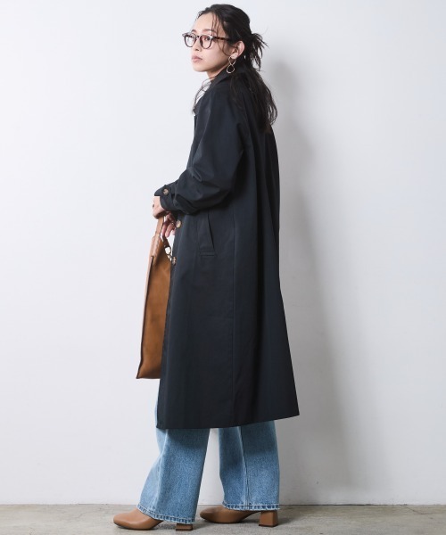 CHIC STYLE（シックスタイル）の「バルマカーンコート＜大きいサイズ有＞シックスタイル（ステンカラーコート・レディース・ネイビー/ベージュ・5L/4L/3L/LL/L/M）」の13枚目の写真