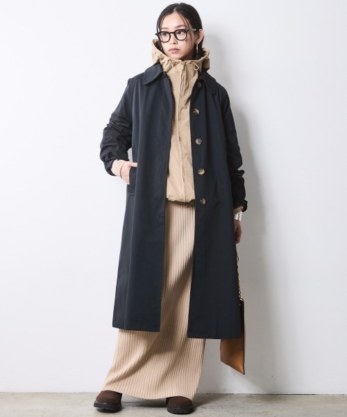 CHIC STYLE（シックスタイル）の「バルマカーンコート＜大きいサイズ有＞シックスタイル（ステンカラーコート・レディース・ネイビー/ベージュ・5L/4L/3L/LL/L/M）」の18枚目の写真