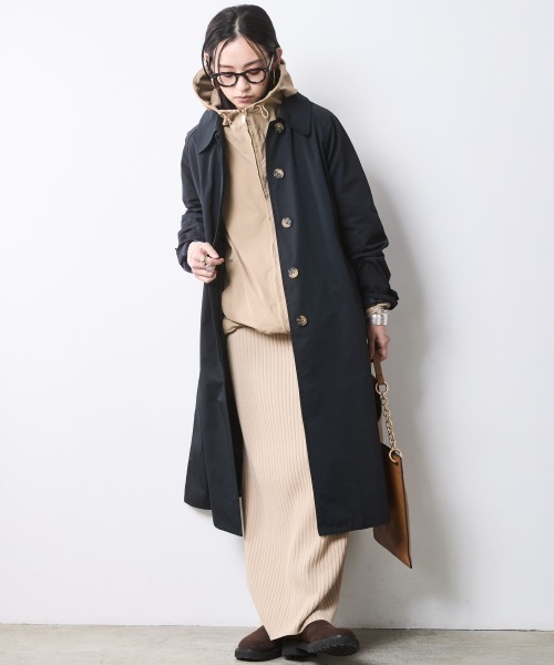 CHIC STYLE（シックスタイル）の「バルマカーンコート＜大きいサイズ有＞シックスタイル（ステンカラーコート・レディース・ネイビー/ベージュ・5L/4L/3L/LL/L/M）」の20枚目の写真