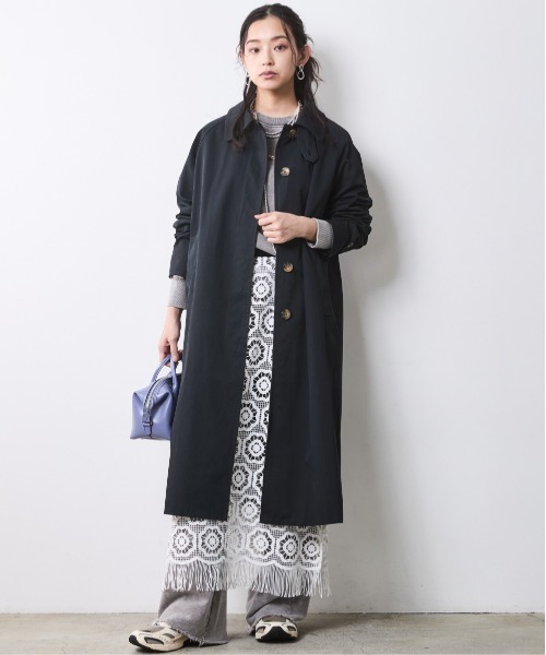 CHIC STYLE（シックスタイル）の「バルマカーンコート＜大きいサイズ有＞シックスタイル（ステンカラーコート・レディース・ネイビー/ベージュ・5L/4L/3L/LL/L/M）」の22枚目の写真