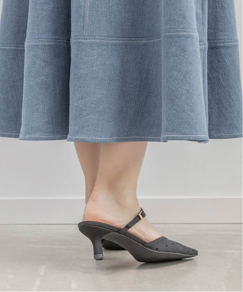 RANDA（ランダ）の「ビジューバックルシアーミュールパンプス（パンプス・レディース・ピンク/ブラック/アイボリー・M/L/S/LL）」の17枚目の写真