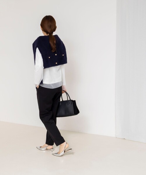 NOLLEY’S（ノーリーズ）の「ウォッシャブルチュールレイヤード2WAYブラウス（シャツ/ブラウス・レディース・ホワイト/ブラック・38）」の20枚目の写真