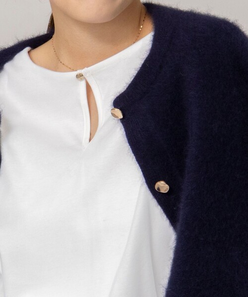 NOLLEY’S（ノーリーズ）の「ウォッシャブルチュールレイヤード2WAYブラウス（シャツ/ブラウス・レディース・ホワイト/ブラック・38）」の13枚目の写真