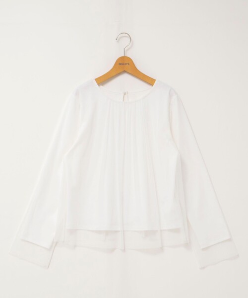 NOLLEY’S（ノーリーズ）の「ウォッシャブルチュールレイヤード2WAYブラウス（シャツ/ブラウス・レディース・ホワイト/ブラック・38）」の12枚目の写真