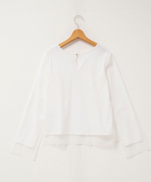 NOLLEY’S（ノーリーズ）の「ウォッシャブルチュールレイヤード2WAYブラウス（シャツ/ブラウス・レディース・ホワイト/ブラック・38）」の8枚目の写真