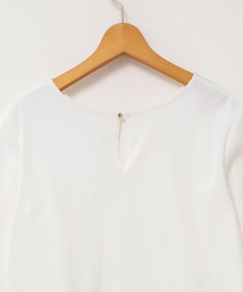 NOLLEY’S（ノーリーズ）の「ウォッシャブルチュールレイヤード2WAYブラウス（シャツ/ブラウス・レディース・ホワイト/ブラック・38）」の7枚目の写真