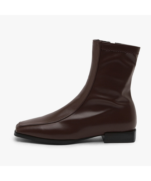 SAPPUN(サプン)の「Lorenti スクエア ソックス アンクルブーツ (2cm)(ブーツ・レディース・ブラック/ベージュ/アイボリー/ブラウン・22cm/22.5cm/23cm/23.5cm/24.5cm/25cm/25.5cm/24cm)」の4枚目の写真