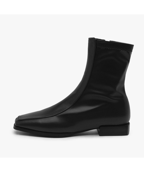 SAPPUN(サプン)の「Lorenti スクエア ソックス アンクルブーツ (2cm)(ブーツ・レディース・ブラック/ベージュ/アイボリー/ブラウン・22cm/22.5cm/23cm/23.5cm/24.5cm/25cm/25.5cm/24cm)」の3枚目の写真