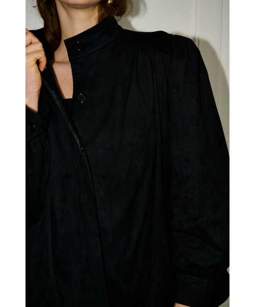 Estella.K(エステラケー)の「Veneta Jacket ピーチスキンギャザージャケット(ブルゾン・レディース・カーキ/ブラック/ブラウン/キャメル・FREE)」の22枚目の写真