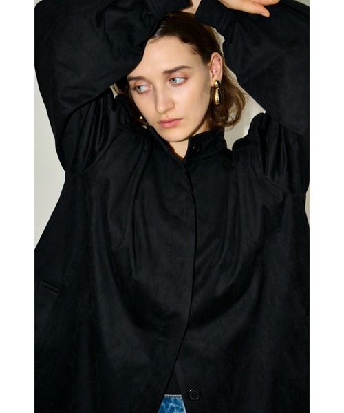 Estella.K(エステラケー)の「Veneta Jacket ピーチスキンギャザージャケット(ブルゾン・レディース・カーキ/ブラック/ブラウン/キャメル・FREE)」の20枚目の写真