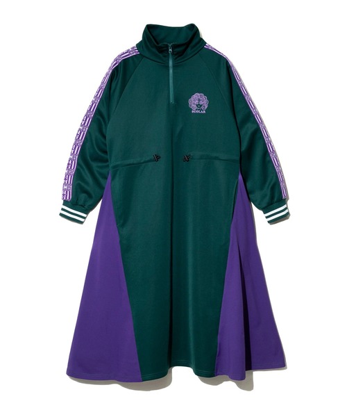 ScoLar（スカラー）の「ScoLar/スカラー　ニットテープ使い ジャージOP（ワンピース・レディース・グリーン/ブラック・FREE）」の12枚目の写真