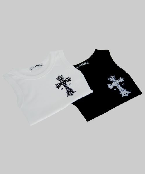 DAMISH(ダミシュ)の「ゴシッククロスタンクトップ_アイボリー(Tシャツ/カットソー・レディース・アイボリー・FREE)」の4枚目の写真