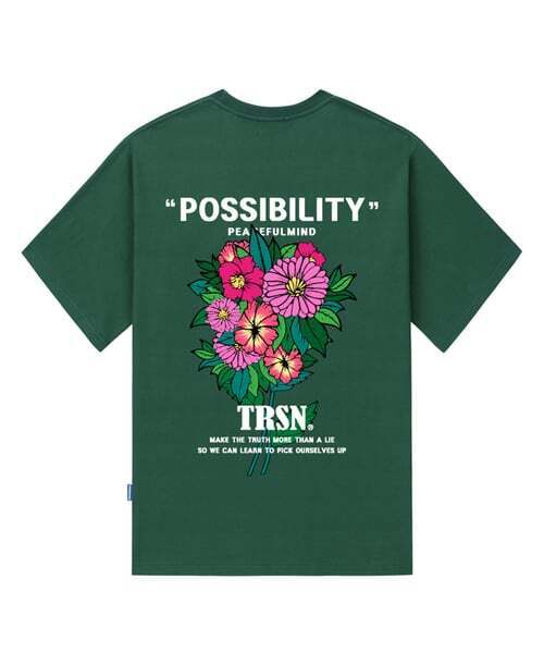 TRIPSHION(トリップション)の「POSSIBILITY FLOWER Tシャツ - グリーン(Tシャツ/カットソー・メンズ・その他・LARGE/MEDIUM/X-LARGE)」の1枚目の写真