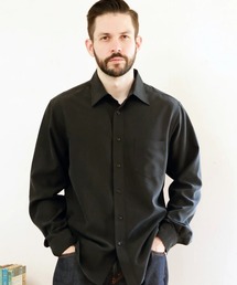 【MR.OLIVE】T/R POWDER POPLIN CLOTH /REGULAR COLLAR SHIRT