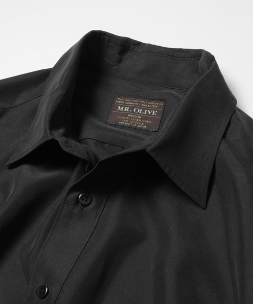 MR.OLIVE(ミスターオリーブ)の「【MR.OLIVE】T/R POWDER POPLIN CLOTH /REGULAR COLLAR SHIRT(シャツ/ブラウス・メンズ・ブラック/グレー・M/S)」の11枚目の写真
