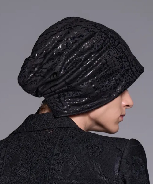 kiryuyrik(キリュウキリュウ)の「Kiryuyrik/キリュウキリュウ/HAKU-BEATENJIKU CAP(ニットキャップ/ビーニー・メンズ・ブラック・F)」の2枚目の写真