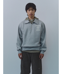 KIJUN MEN（キジュンメンズ）の「Crest Half Zip-Up Pullover Melange Grey（スウェット）」