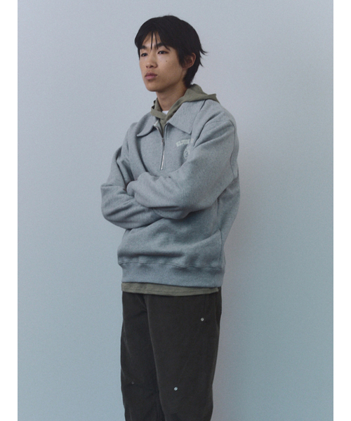 KIJUN MEN(キジュンメンズ)の「Crest Half Zip-Up Pullover Melange Grey(スウェット・メンズ・その他・MEDIUM/LARGE/X-LARGE)」の4枚目の写真
