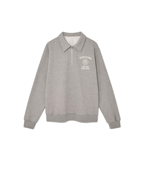 KIJUN MEN(キジュンメンズ)の「Crest Half Zip-Up Pullover Melange Grey(スウェット・メンズ・その他・MEDIUM/LARGE/X-LARGE)」の2枚目の写真