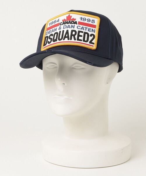 DSQUARED2(ディースクエアード)の「Dsquared2 Logo Patch Baseball Cap/0261(キャップ・メンズ・ネイビー/ベージュ・FREE)」の1枚目の写真