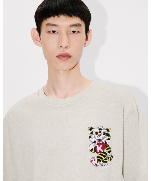 セール】'KENZO Wild Tiger' エンブロイダリー オーバーサイズ Tシャツ