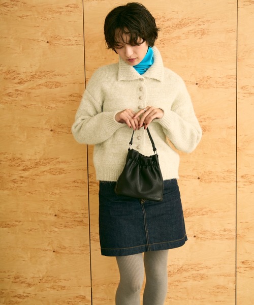 uchi.(ウチ)の「巾着型 2WAYショルダーバッグ(ショルダーバッグ・レディース・ホワイト/ブラウン/ブラック・FREE)」の16枚目の写真