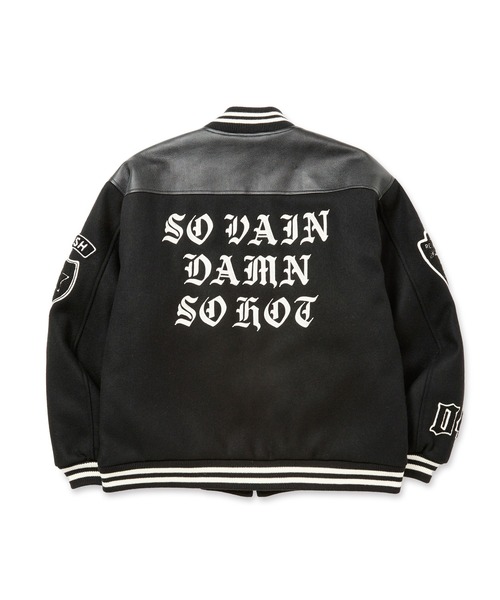 CALEE(キャリー)の「WOOL MELTON STADIUM JUMPER <S.V.D.S.H>(ブルゾン・メンズ・ブラック・MEDIUM)」の3枚目の写真