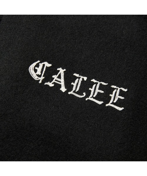 CALEE(キャリー)の「WOOL MELTON STADIUM JUMPER <S.V.D.S.H>(ブルゾン・メンズ・ブラック・MEDIUM)」の6枚目の写真