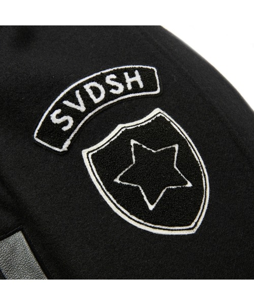 CALEE(キャリー)の「WOOL MELTON STADIUM JUMPER <S.V.D.S.H>(ブルゾン・メンズ・ブラック・MEDIUM)」の8枚目の写真