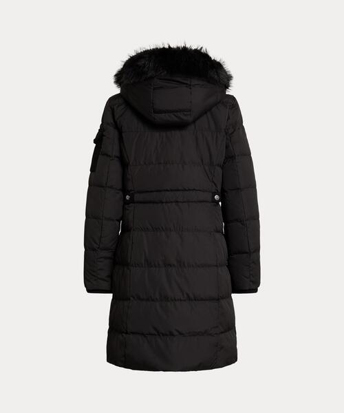 ローレンラルフローレンダウン　ダウンコート　フェイクファー フード取り外し可能 セール】フェイクファートリム フーデッド ダウン コート（ダウン