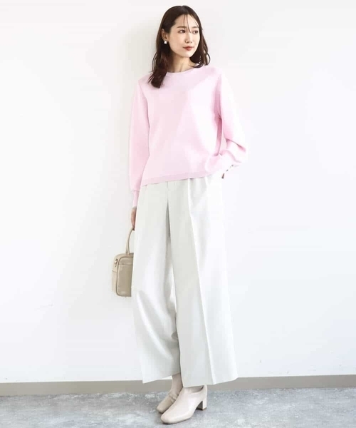 MK MICHEL KLEIN(エムケーミッシェルクラン)の「2タックストレートワイドパンツ/洗える(その他パンツ・レディース・ベージュ/ネイビー・38)」の22枚目の写真