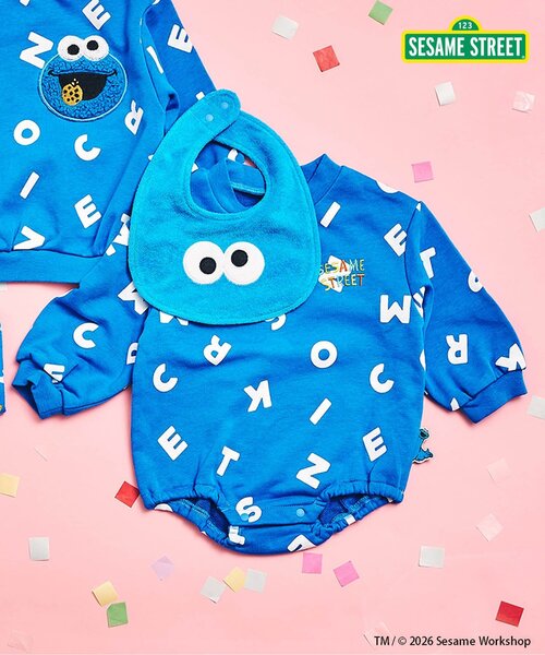 セサミストリート ボディスーツ×スタイセット（ロンパース）｜SESAME