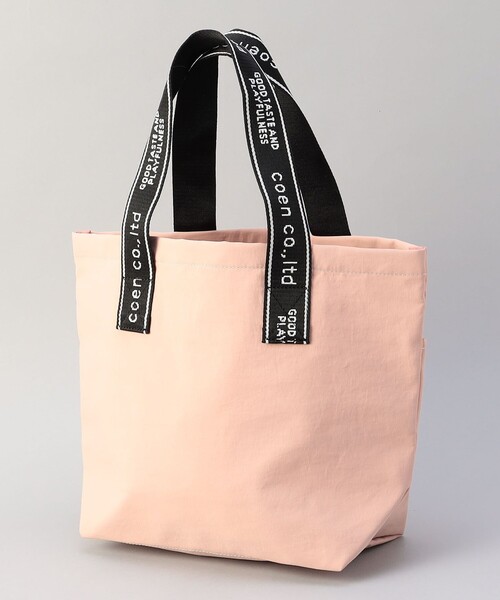 coen(コーエン)の「coen(コーエン)ロゴテープトートバッグ(トートバッグ・レディース・ブラック/ライトピンク/ベージュ/モカ・FREE)」の8枚目の写真