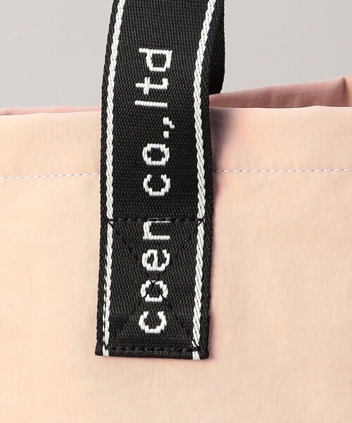 coen(コーエン)の「coen(コーエン)ロゴテープトートバッグ(トートバッグ・レディース・ブラック/ライトピンク/ベージュ/モカ・FREE)」の11枚目の写真
