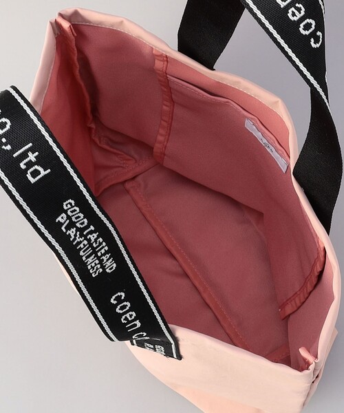 coen(コーエン)の「coen(コーエン)ロゴテープトートバッグ(トートバッグ・レディース・ブラック/ライトピンク/ベージュ/モカ・FREE)」の12枚目の写真