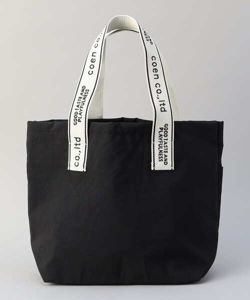 coen(コーエン)の「coen(コーエン)ロゴテープトートバッグ(トートバッグ・レディース・ブラック/ライトピンク/ベージュ/モカ・FREE)」の13枚目の写真