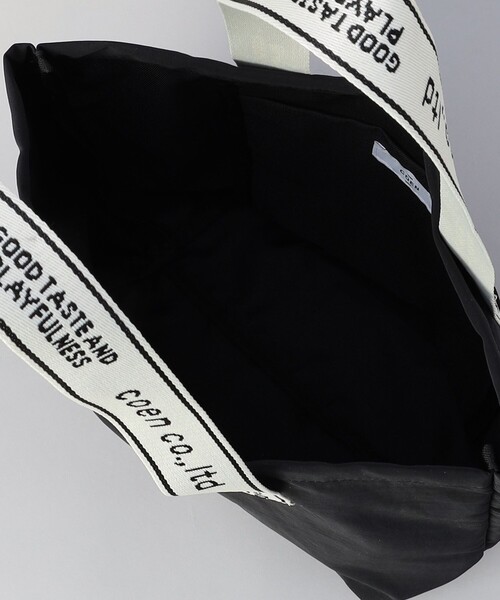 coen(コーエン)の「coen(コーエン)ロゴテープトートバッグ(トートバッグ・レディース・ブラック/ライトピンク/ベージュ/モカ・FREE)」の14枚目の写真