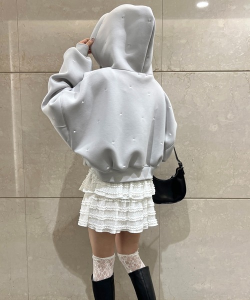 PHILLY（フィリー）の「ドットダンボールニットパーカー（パーカー・レディース・グレー/ベージュ・FREE）」の9枚目の写真