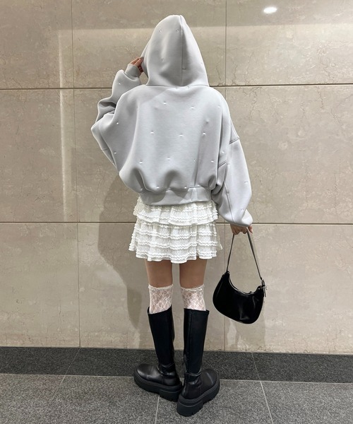 PHILLY（フィリー）の「ドットダンボールニットパーカー（パーカー・レディース・グレー/ベージュ・FREE）」の10枚目の写真