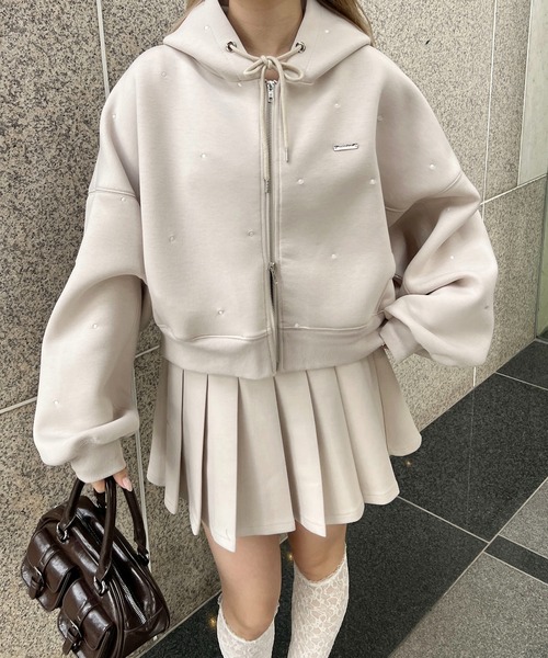 PHILLY（フィリー）の「ドットダンボールニットパーカー（パーカー・レディース・グレー/ベージュ・FREE）」の12枚目の写真