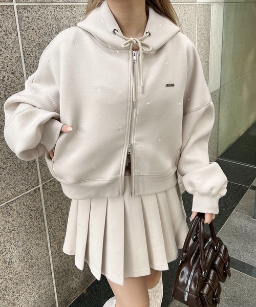 PHILLY（フィリー）の「ドットダンボールニットパーカー（パーカー・レディース・グレー/ベージュ・FREE）」の13枚目の写真