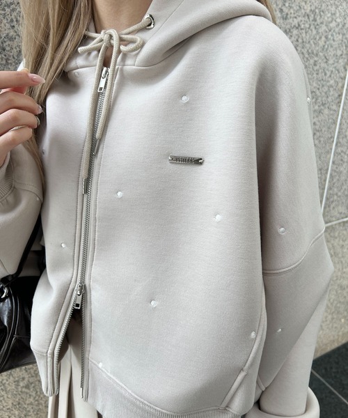 PHILLY（フィリー）の「ドットダンボールニットパーカー（パーカー・レディース・グレー/ベージュ・FREE）」の20枚目の写真